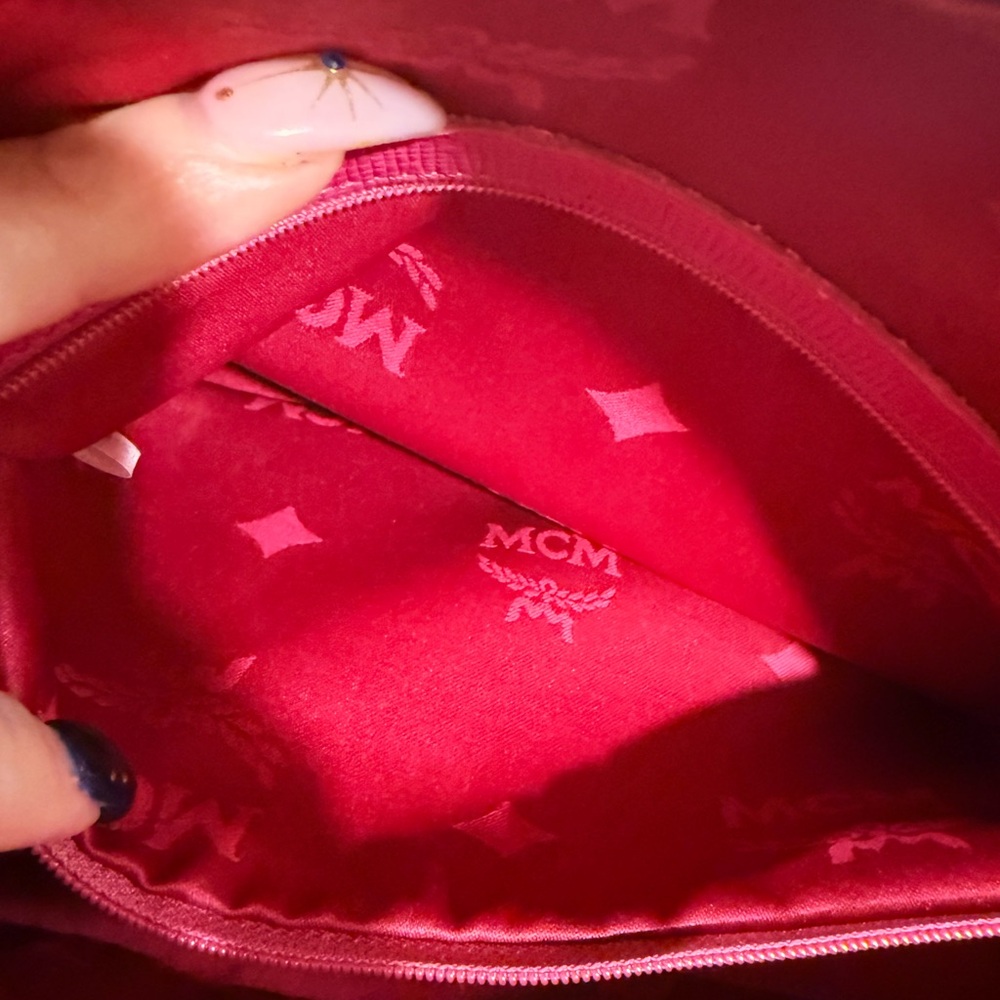 MCM Hot Pink Leather Dome Satchel with Matching Wallet - Picture 15 of 16